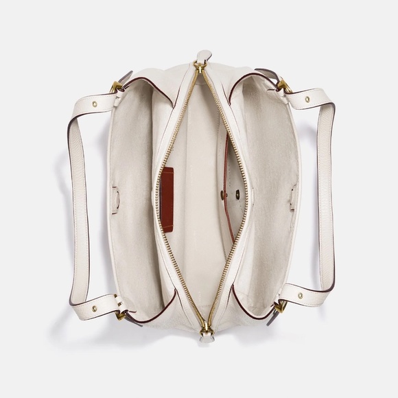 COACH Soft Pebble Leather Lori Shoulder Bag - Chalk - Picture 4 of 6